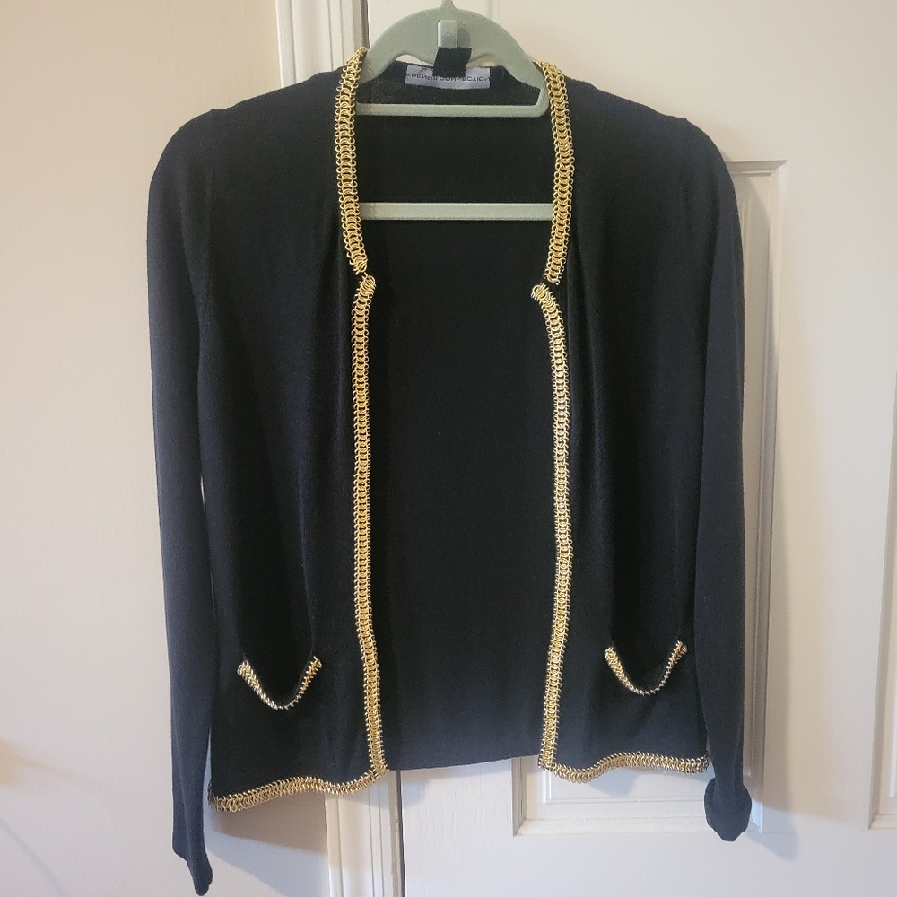 French connection chain trim sweater sz XS